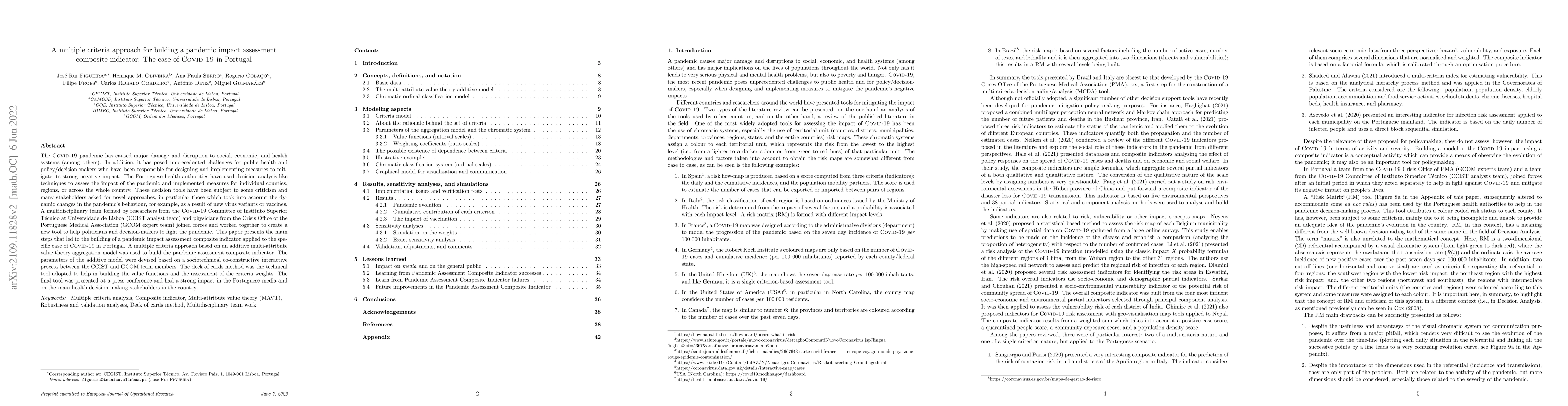 Thumbnail for A multiple criteria approach for constructing a pandemic impact
  assessment composite indicator: The case of Covid-19 in Portugal