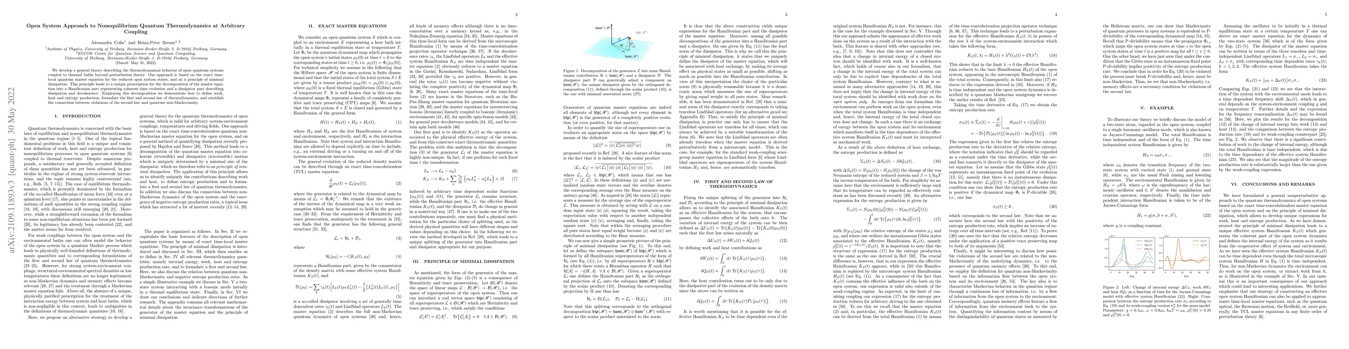 Thumbnail for Open-system approach to nonequilibrium quantum thermodynamics at
  arbitrary coupling