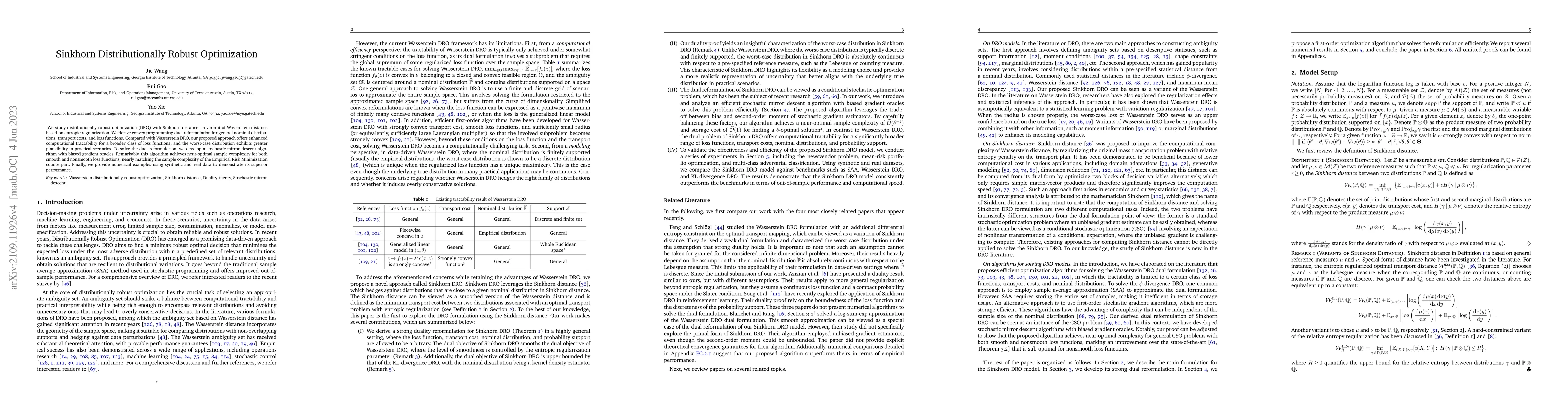 Thumbnail for Sinkhorn Distributionally Robust Optimization
