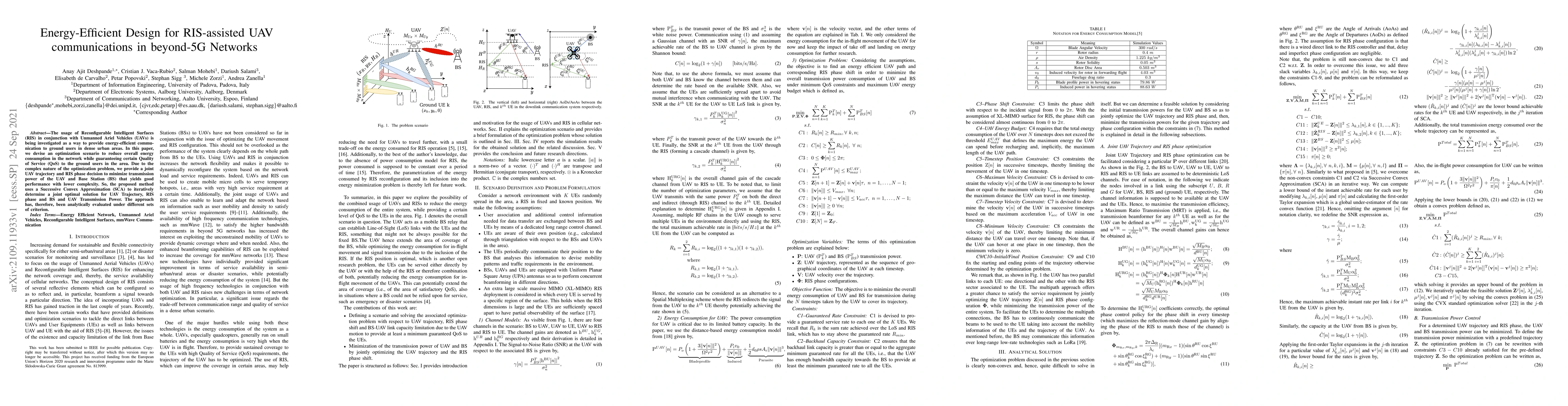 Thumbnail for Energy-Efficient Design for RIS-assisted UAVcommunications in beyond-5G
  Networks