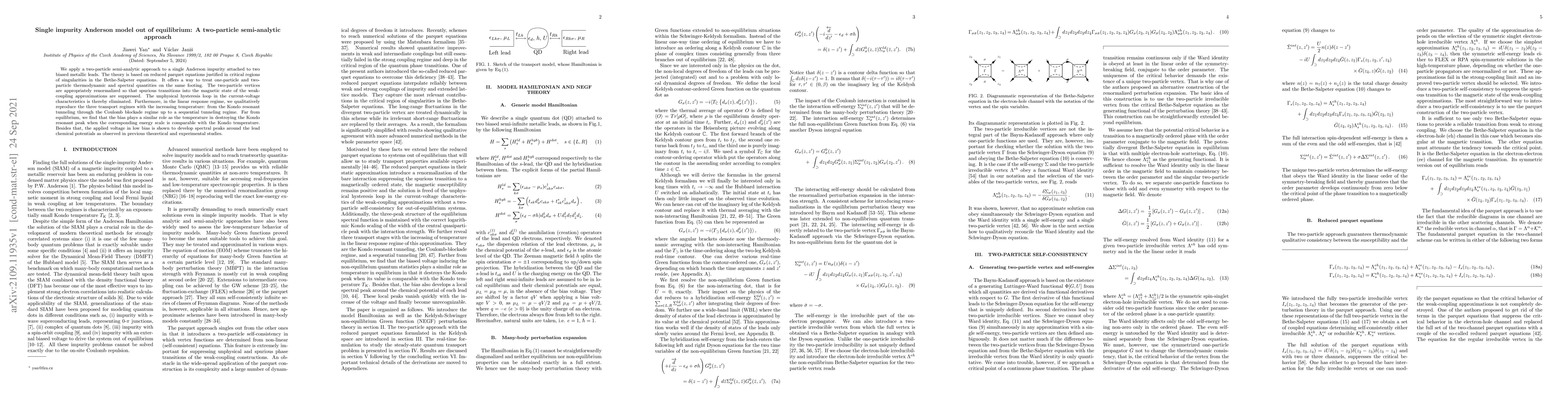 Thumbnail for Single impurity Anderson model out of equilibrium: A two-particle
  semi-analytic approach