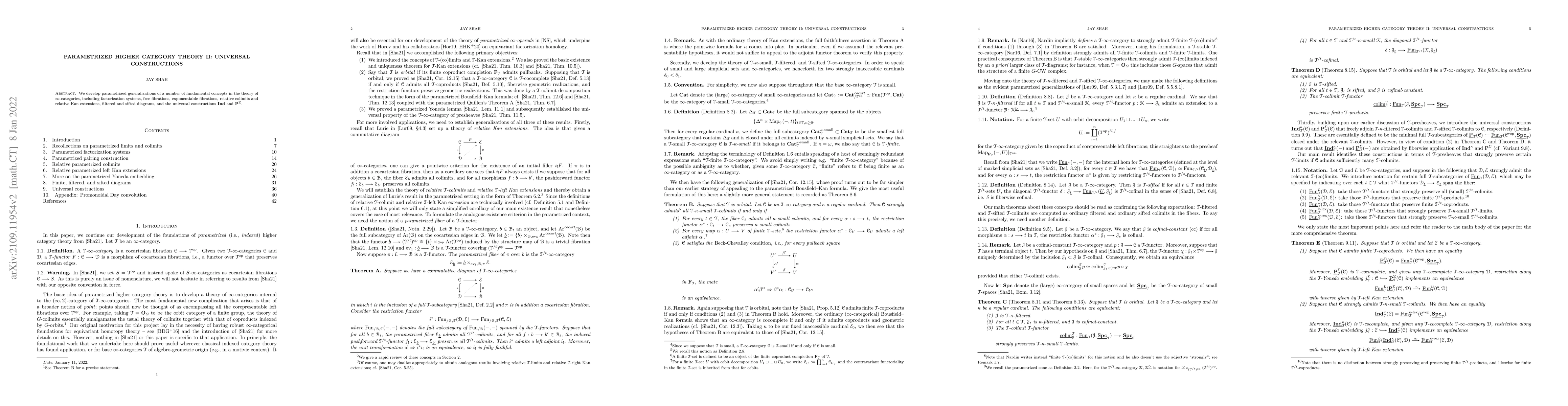 Thumbnail for Parametrized higher category theory II: Universal constructions