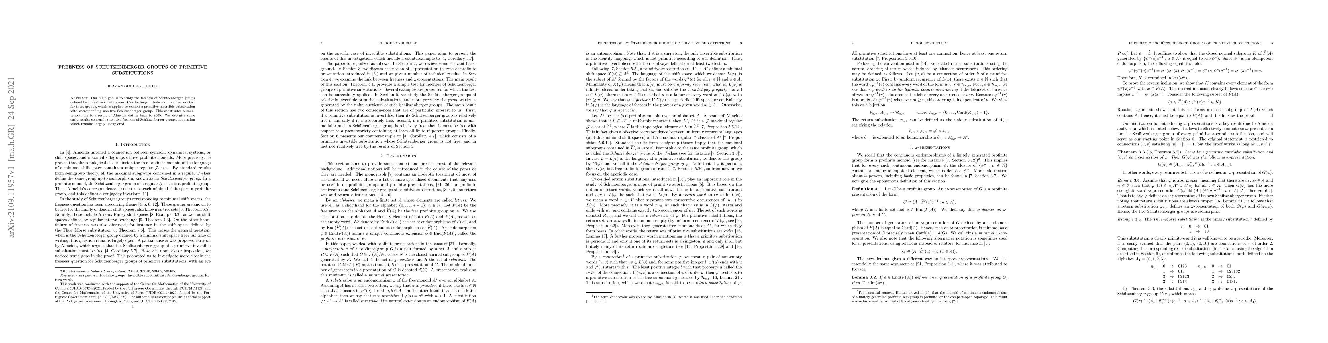 Thumbnail for Freeness of Sch\"utzenberger groups of primitive substitutions