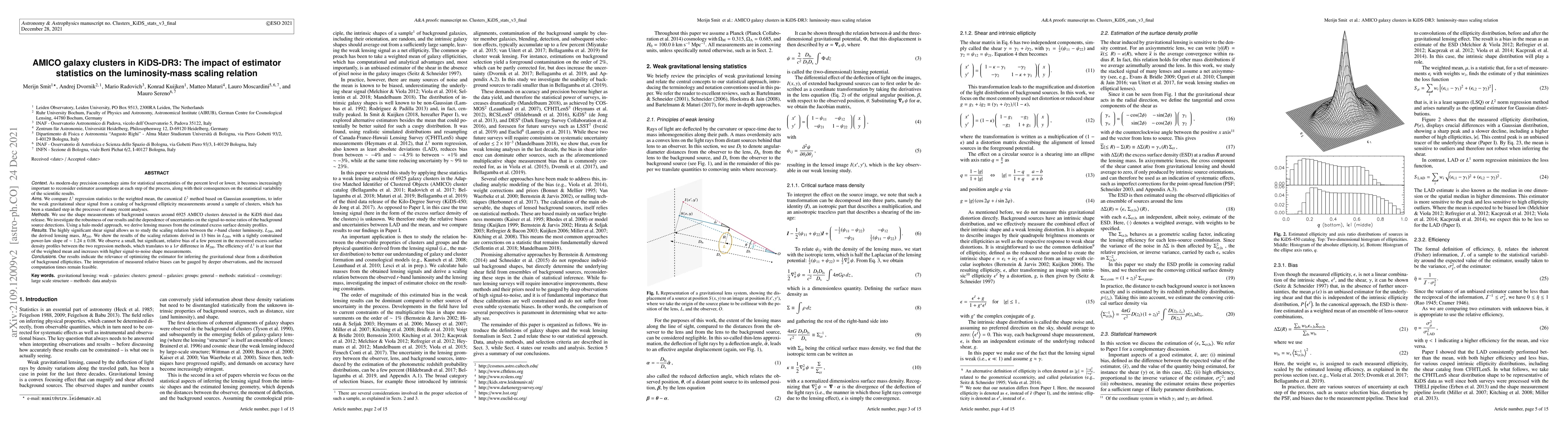 Thumbnail for AMICO galaxy clusters in KiDS-DR3: the impact of estimator statistics on
  the luminosity-mass scaling relation