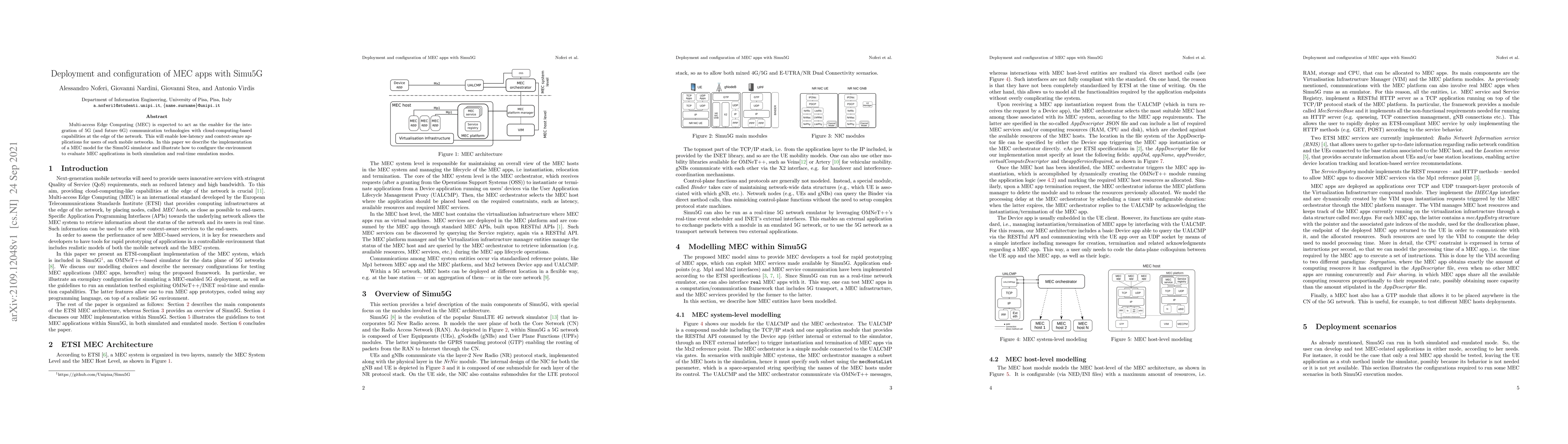 Thumbnail for Deployment and configuration of MEC apps with Simu5G