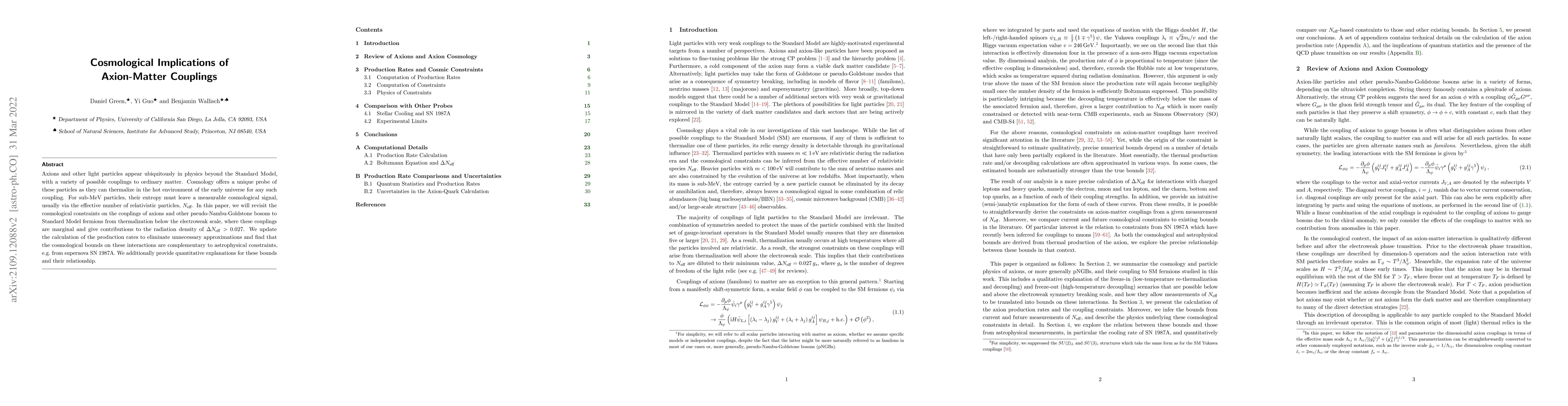 Thumbnail for Cosmological Implications of Axion-Matter Couplings