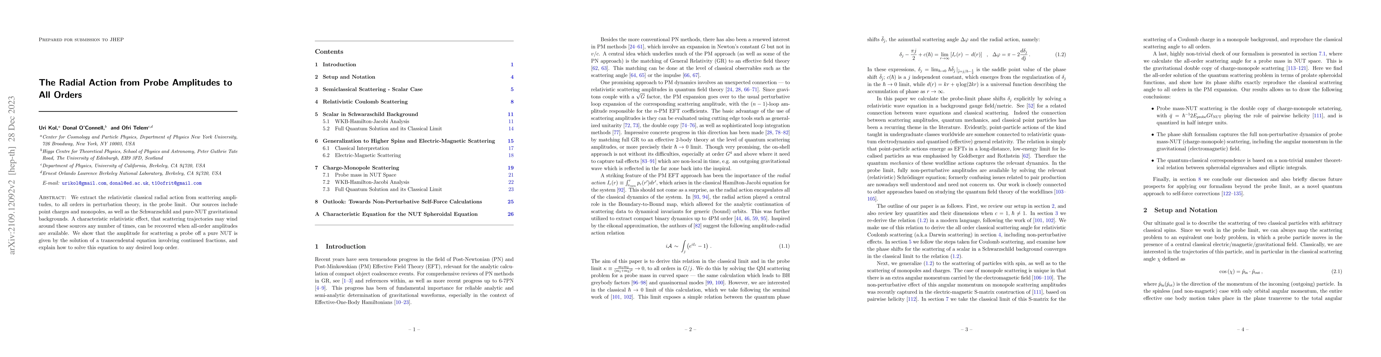 Thumbnail for The Radial Action from Probe Amplitudes to All Orders