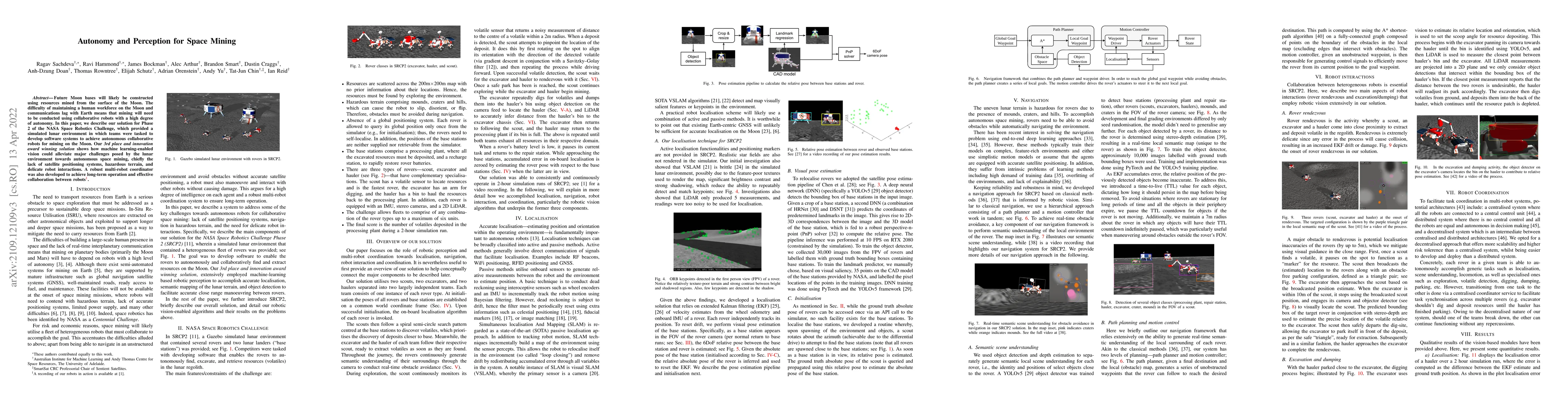 Thumbnail for Autonomy and Perception for Space Mining