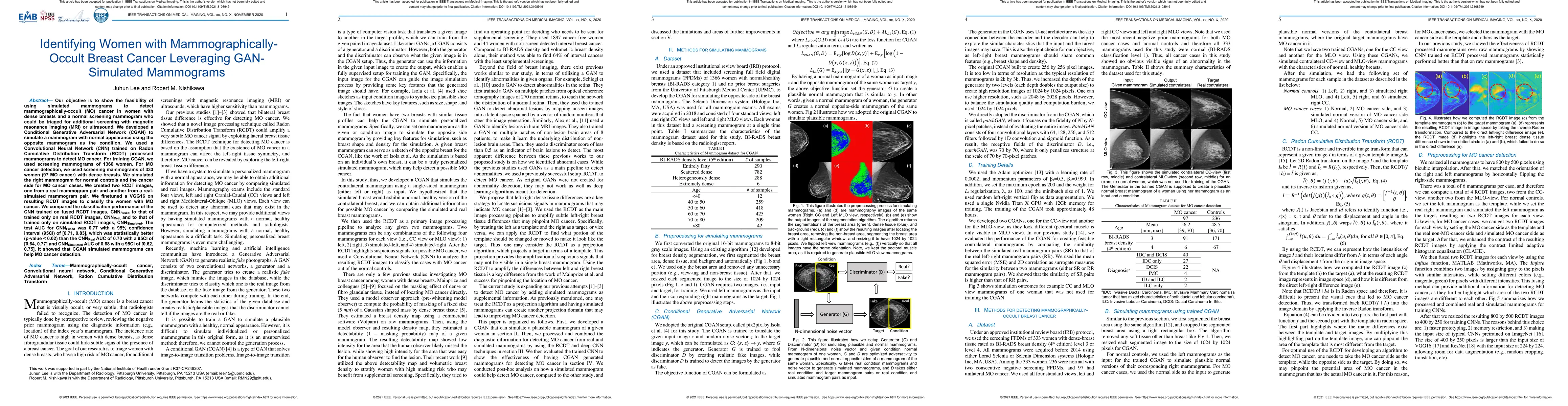Thumbnail for Identifying Women with Mammographically-Occult Breast Cancer Leveraging
  GAN-Simulated Mammograms