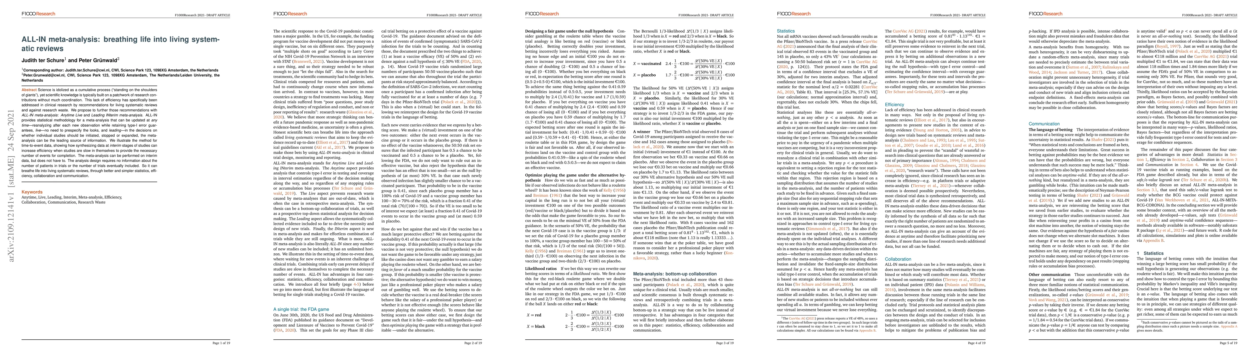 Thumbnail for ALL-IN meta-analysis: breathing life into living systematic reviews
