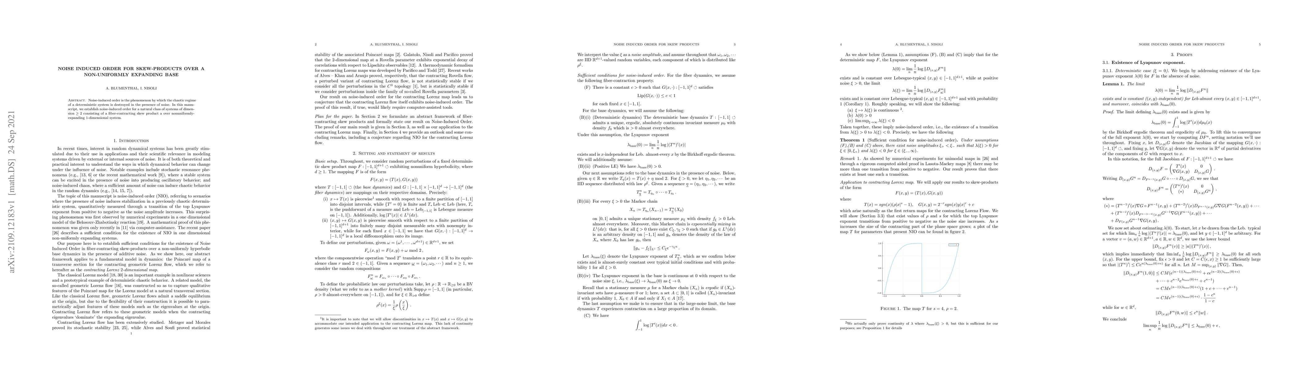Thumbnail for Noise induced order for skew-products over a non-uniformly expanding
  base