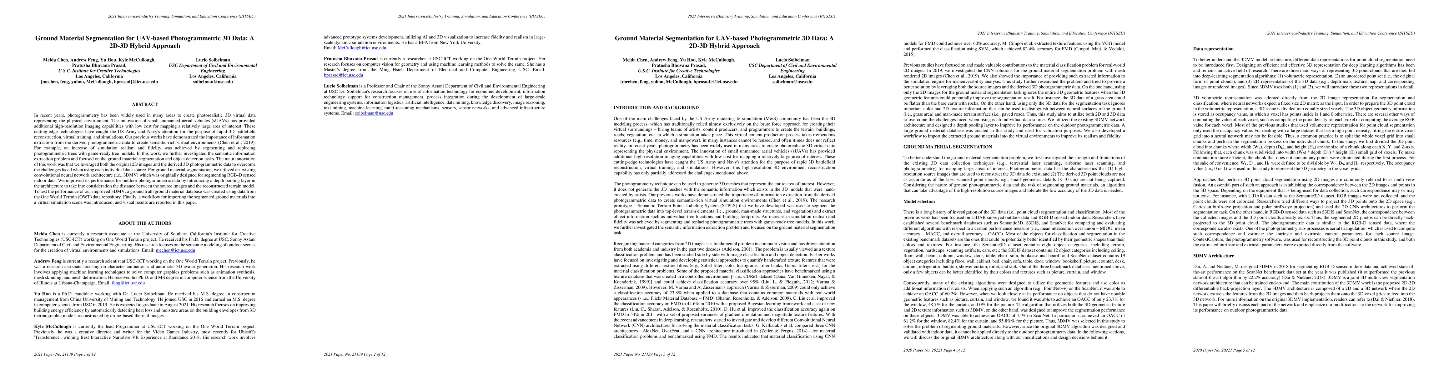 Thumbnail for Ground material classification for UAV-based photogrammetric 3D data A
  2D-3D Hybrid Approach