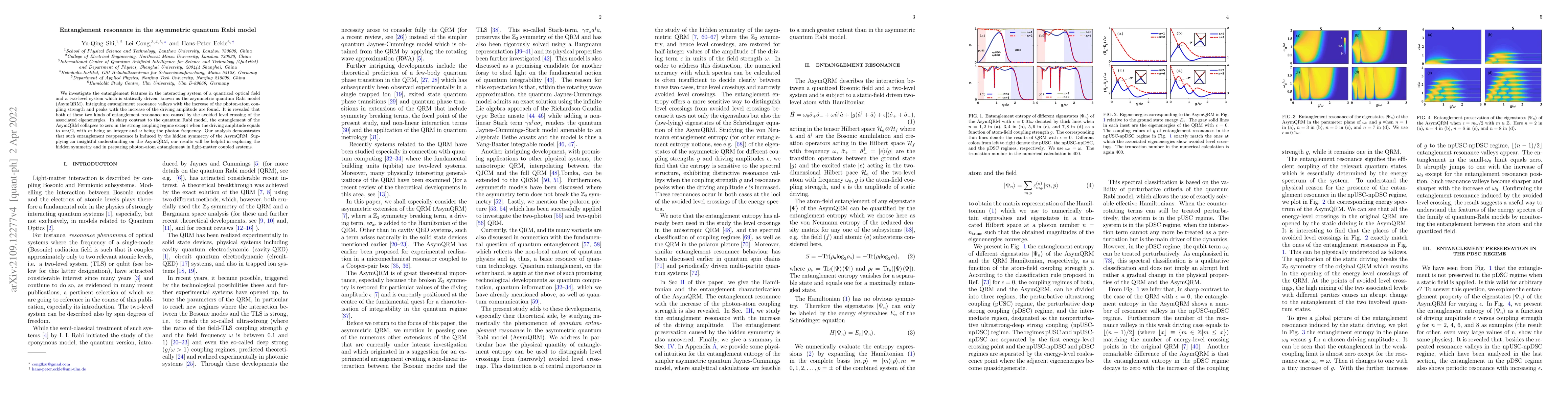 Thumbnail for Entanglement resonance in the asymmetric quantum Rabi model