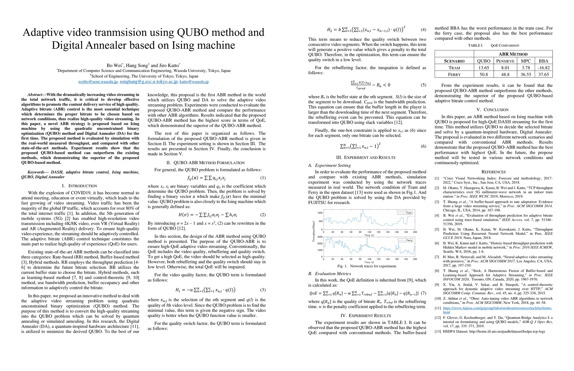 Thumbnail for Adaptive video transmission using QUBO method and Digital Annealer based
  on Ising machine