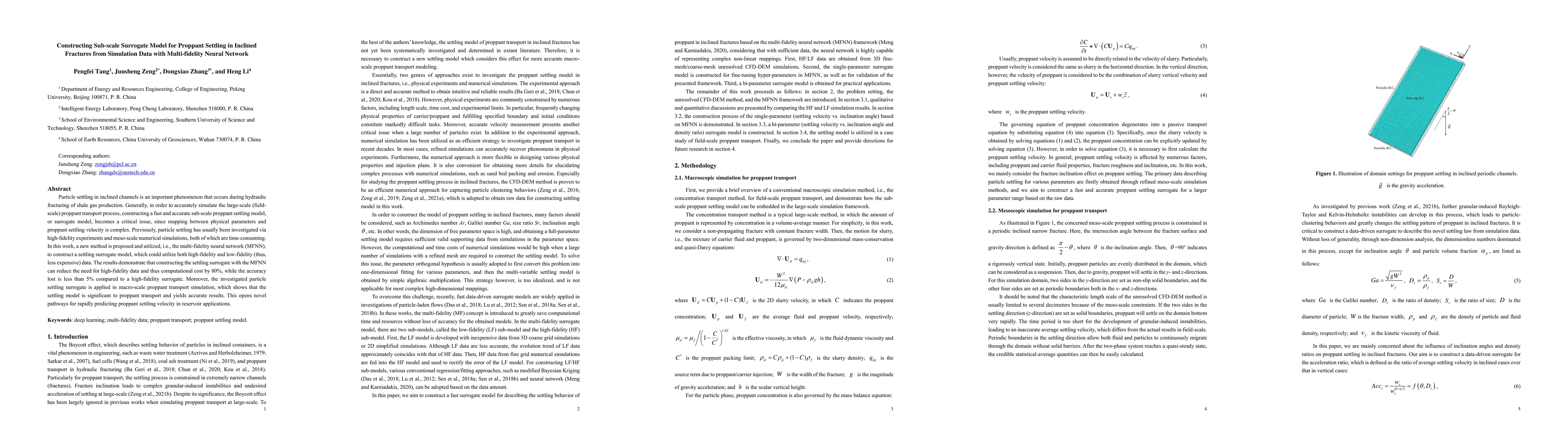 Thumbnail for Constructing Sub-scale Surrogate Model for Proppant Settling in Inclined
  Fractures from Simulation Data with Multi-fidelity Neural Network