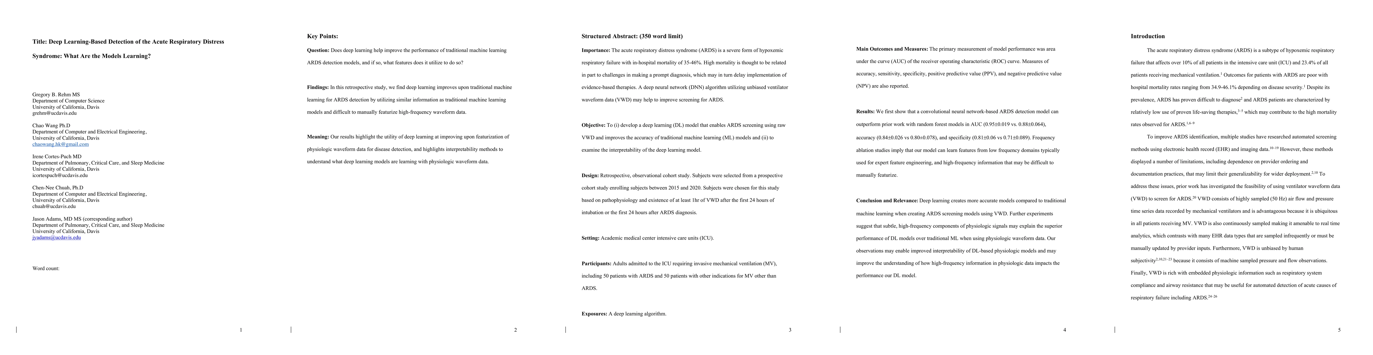 Thumbnail for Deep Learning-Based Detection of the Acute Respiratory Distress
  Syndrome: What Are the Models Learning?