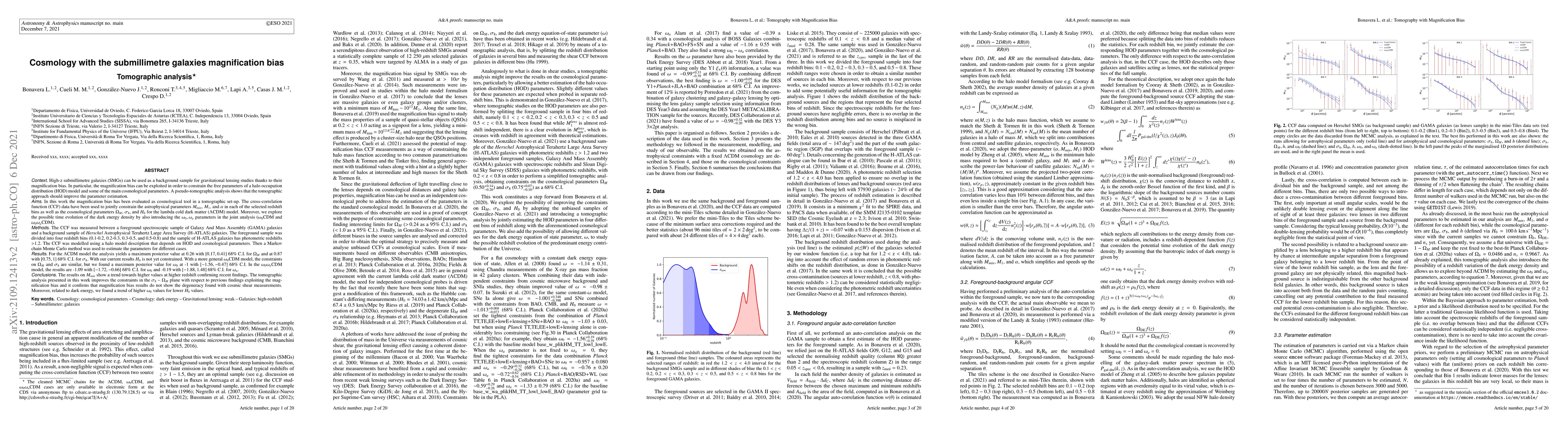 Thumbnail for Cosmology with the sub-millimetre galaxies magnification bias:
  Tomographic Analysis