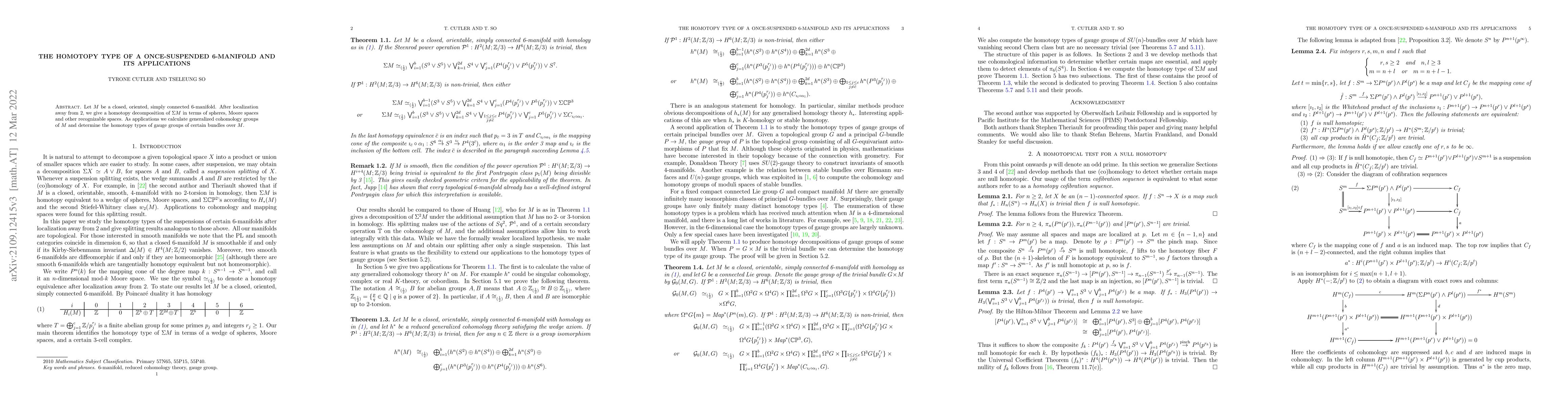 Thumbnail for The homotopy type of a once-suspended 6-manifold and its applications
