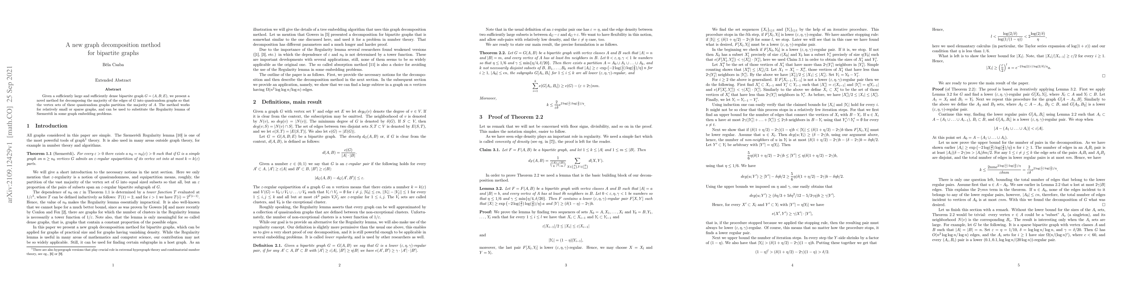 Thumbnail for A new graph decomposition method for bipartite graphs