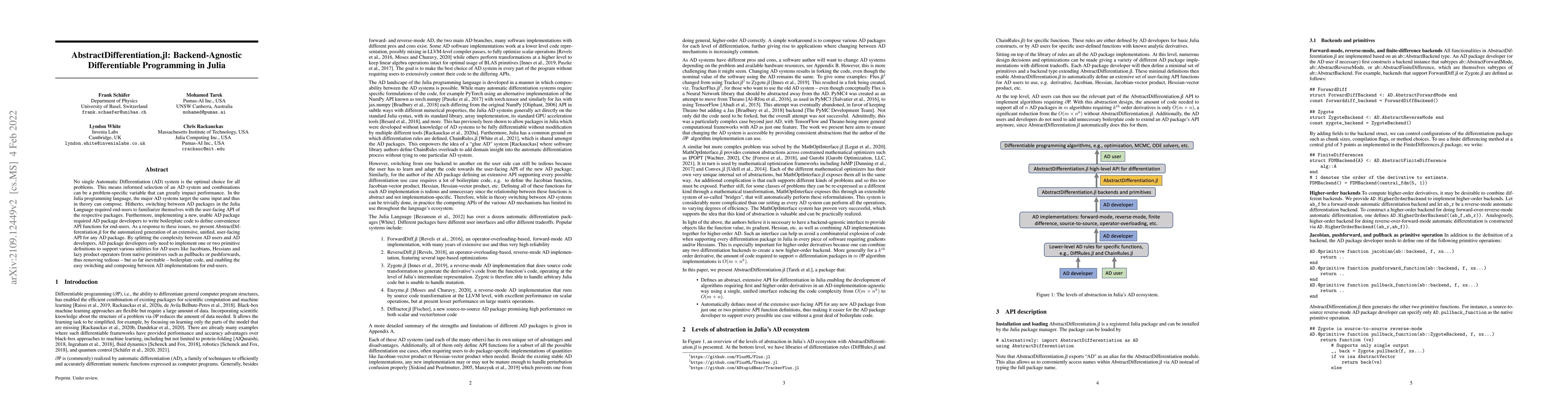 Thumbnail for AbstractDifferentiation.jl: Backend-Agnostic Differentiable Programming
  in Julia