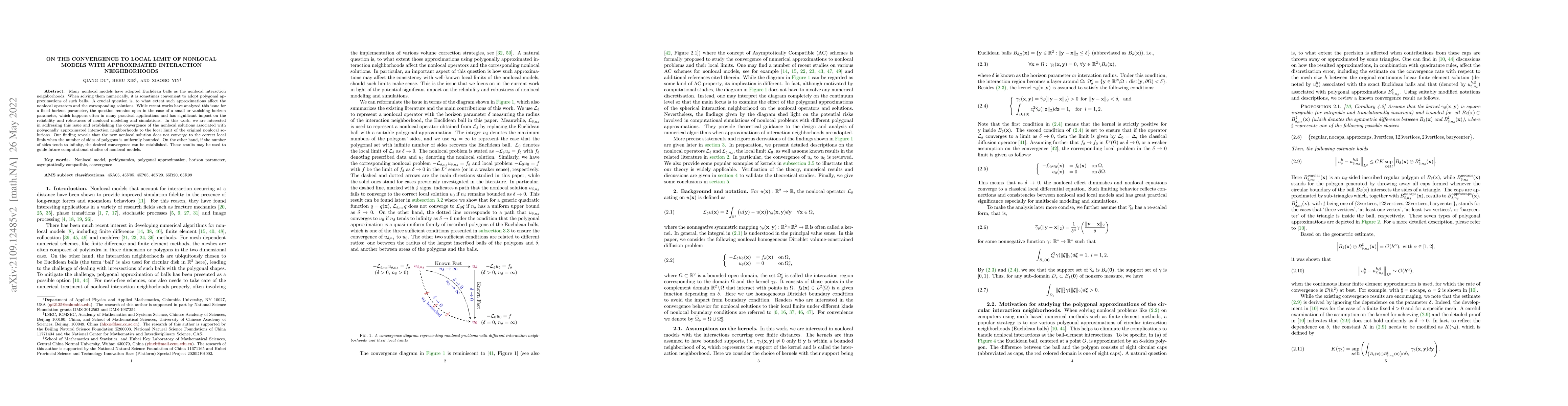 Thumbnail for On the convergence to local limit of nonlocal models with approximated
  interaction neighborhoods