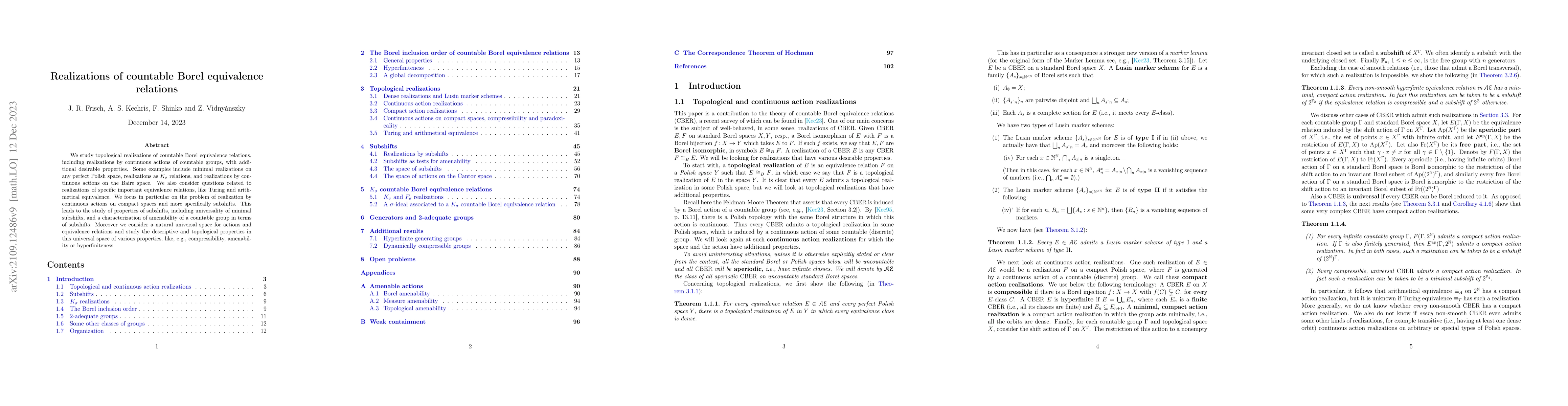Thumbnail for Realizations of countable Borel equivalence relations