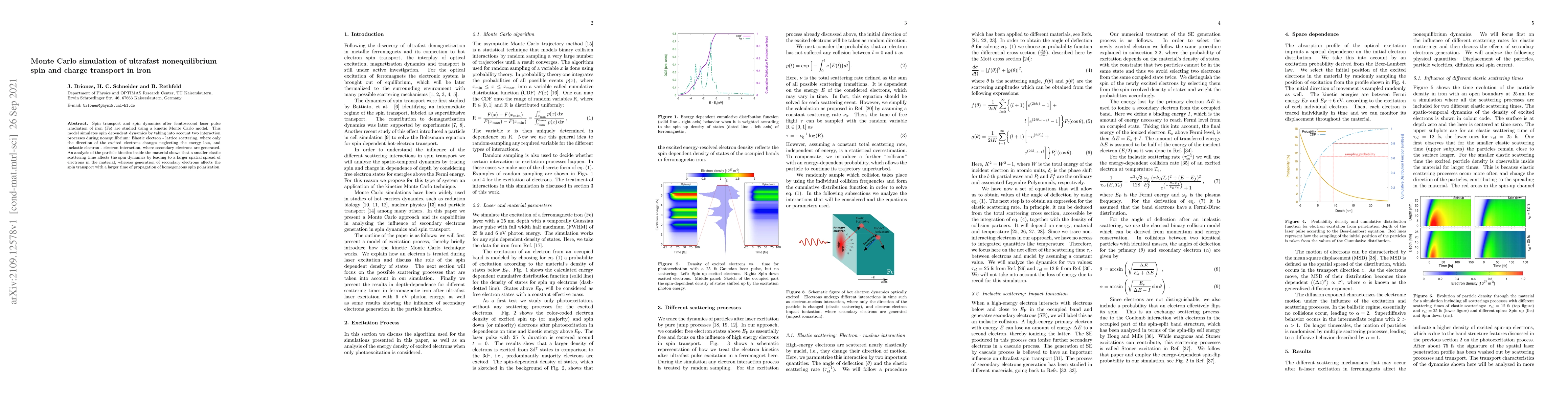 Thumbnail for Monte Carlo simulation of ultrafast nonequilibrium spin and charge
  transport in iron