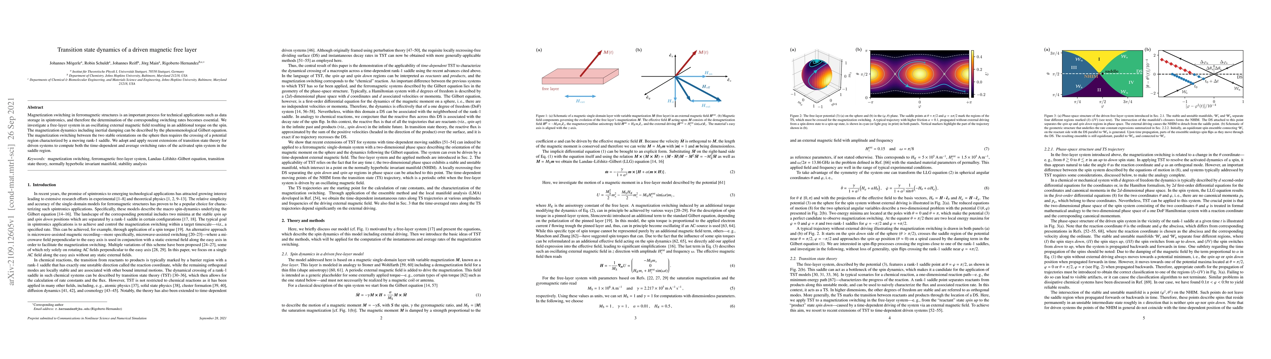 Thumbnail for Transition state dynamics of a driven magnetic free layer