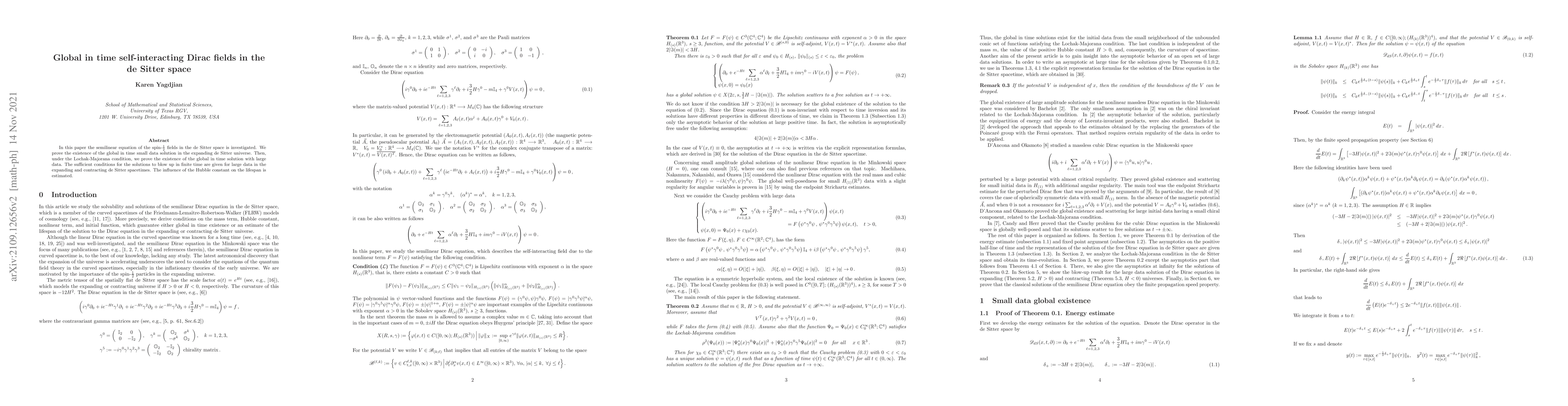 Thumbnail for Global in time self-interacting Dirac fields in the de Sitter space