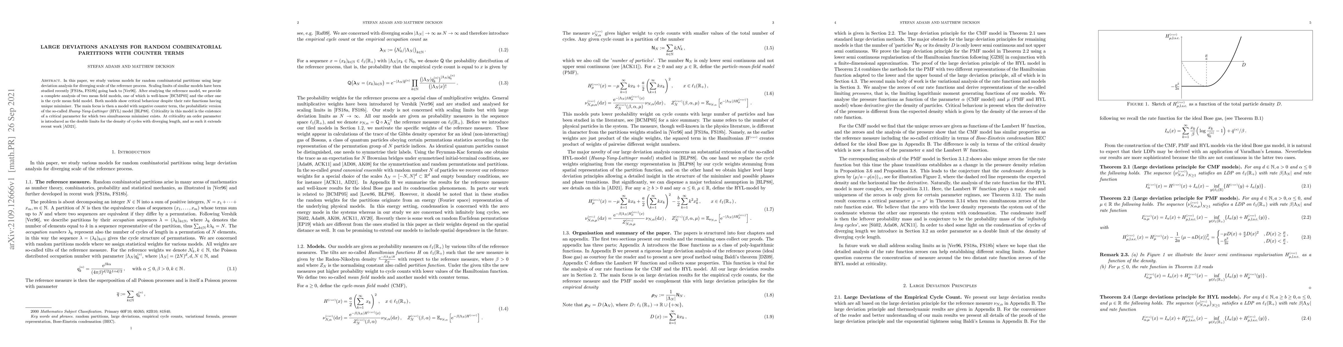 Thumbnail for Large deviations analysis for random combinatorial partitions with
  counter terms