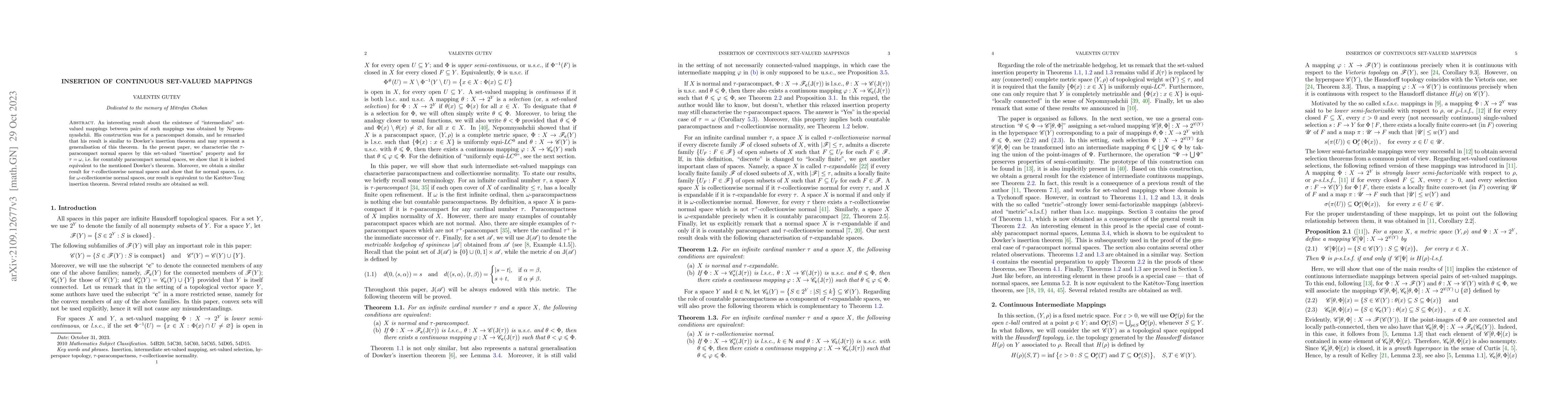 Thumbnail for Insertion of Continuous Set-Valued Mappings