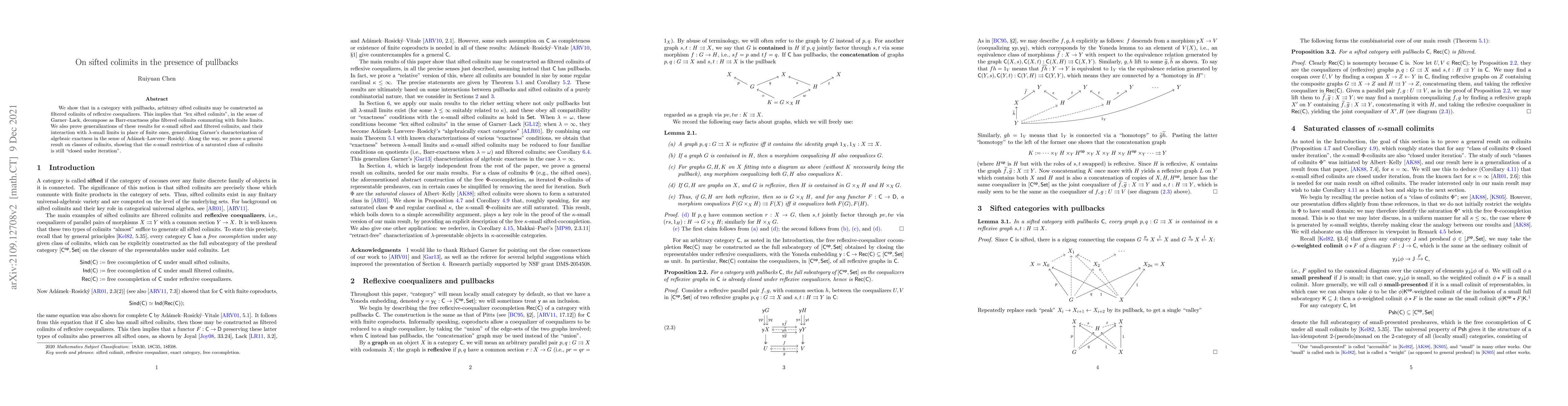 Thumbnail for On sifted colimits in the presence of pullbacks