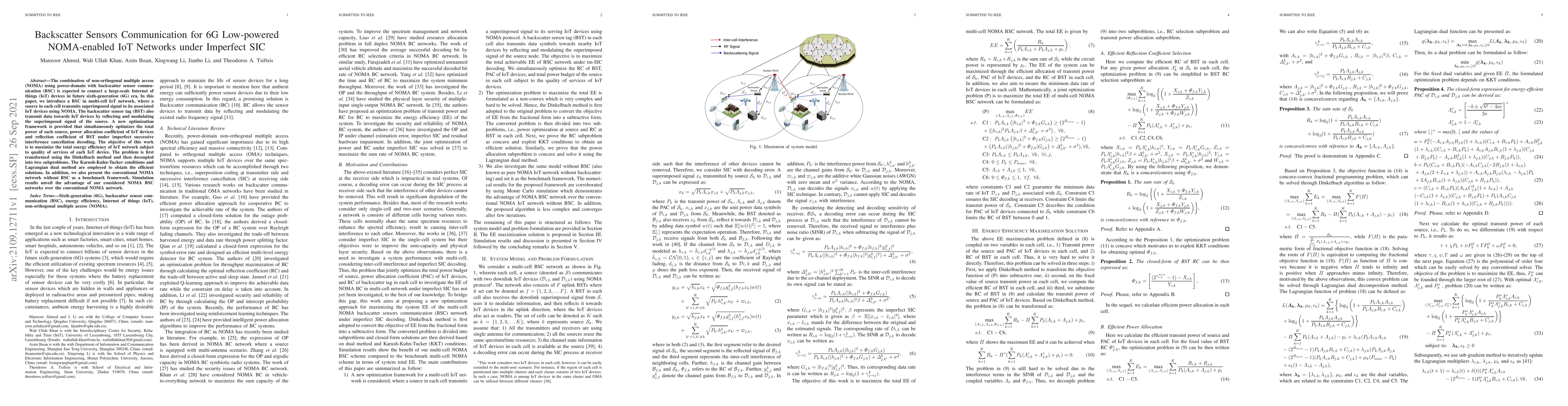 Thumbnail for Backscatter Sensors Communication for 6G Low-powered NOMA-enabled IoT
  Networks under Imperfect SIC