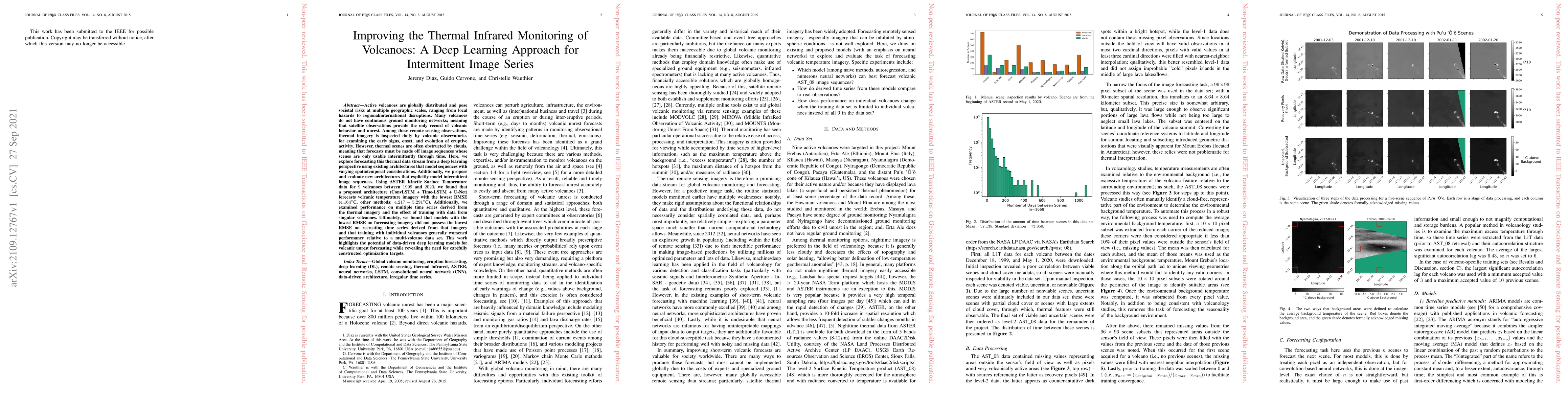 Thumbnail for Improving the Thermal Infrared Monitoring of Volcanoes: A Deep Learning
  Approach for Intermittent Image Series