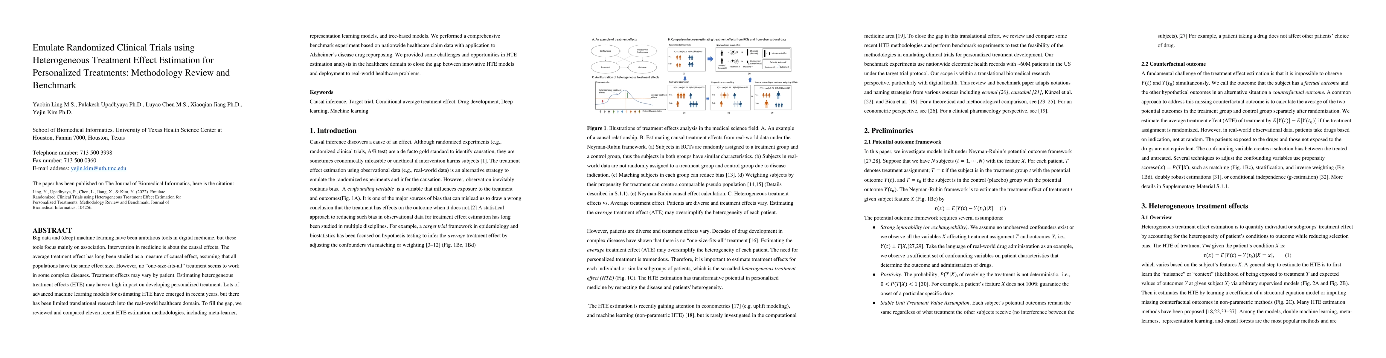 Thumbnail for Heterogeneous Treatment Effect Estimation using machine learning for
  Healthcare application: tutorial and benchmark