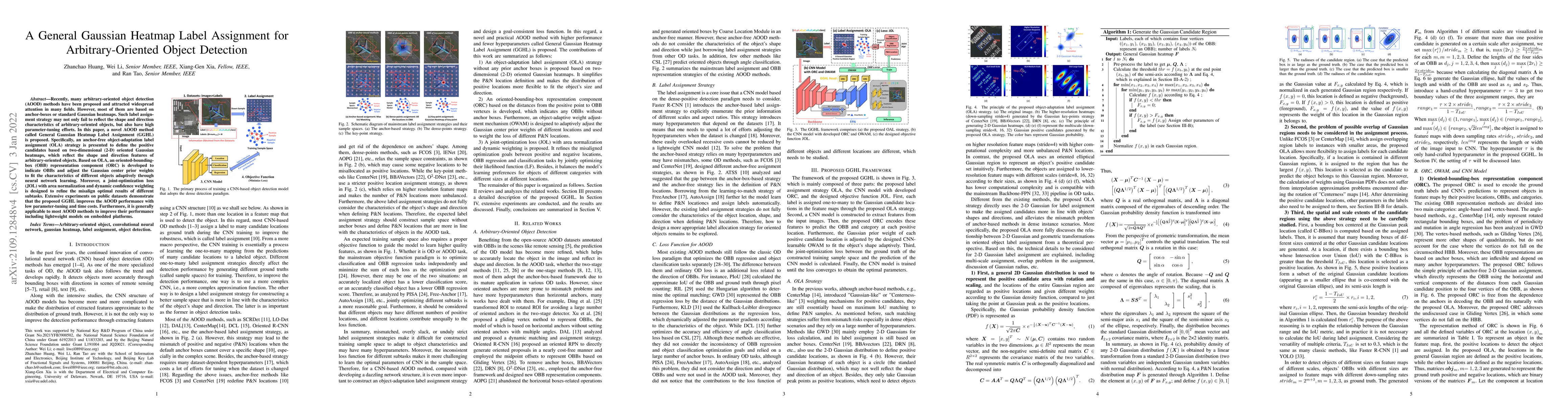 Thumbnail for A General Gaussian Heatmap Label Assignment for Arbitrary-Oriented
  Object Detection