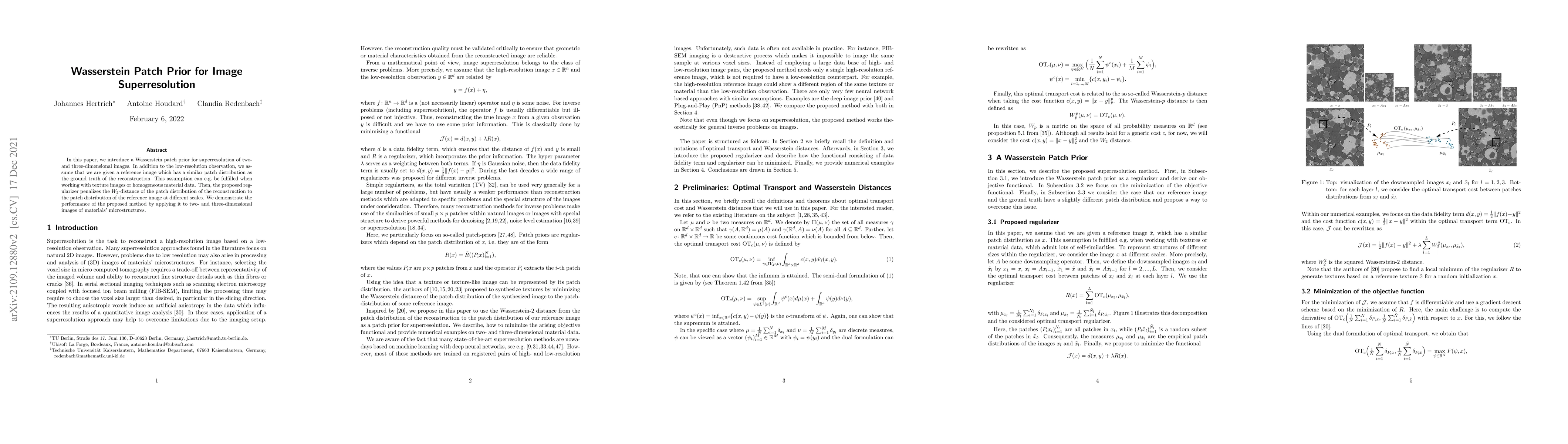 Thumbnail for Wasserstein Patch Prior for Image Superresolution