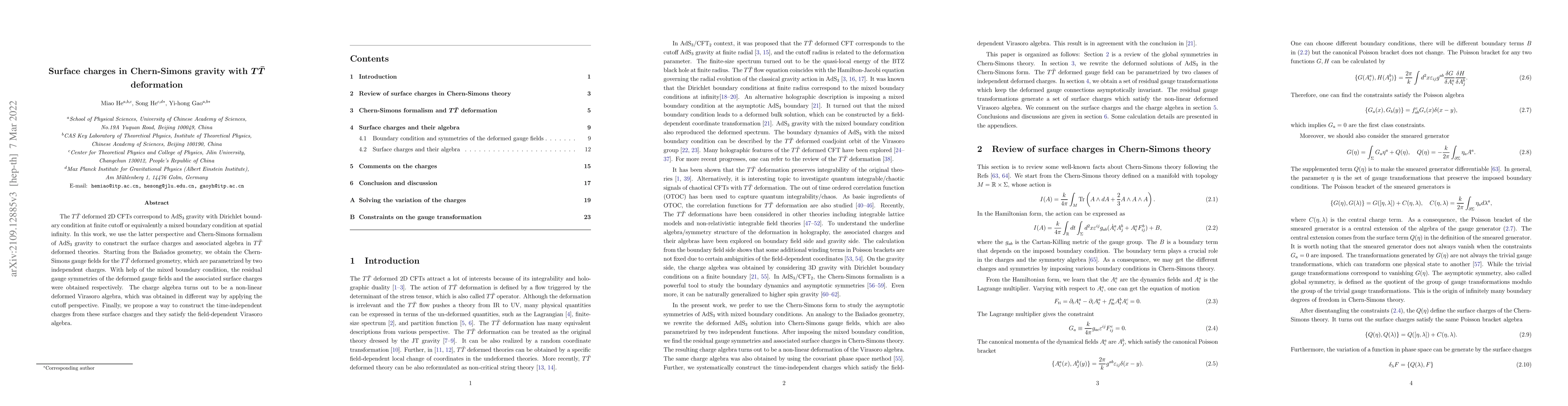 Thumbnail for Surface charges in Chern-Simons gravity with $T\bar{T}$ deformation