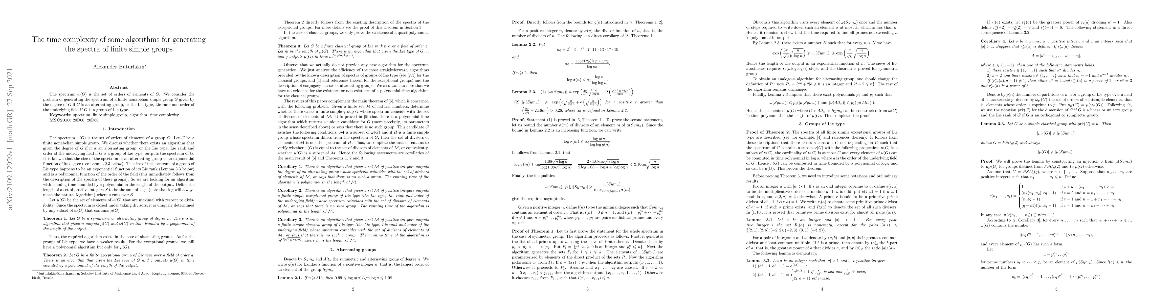 Thumbnail for The time complexity of some algorithms for generating the spectra of
  finite simple groups
