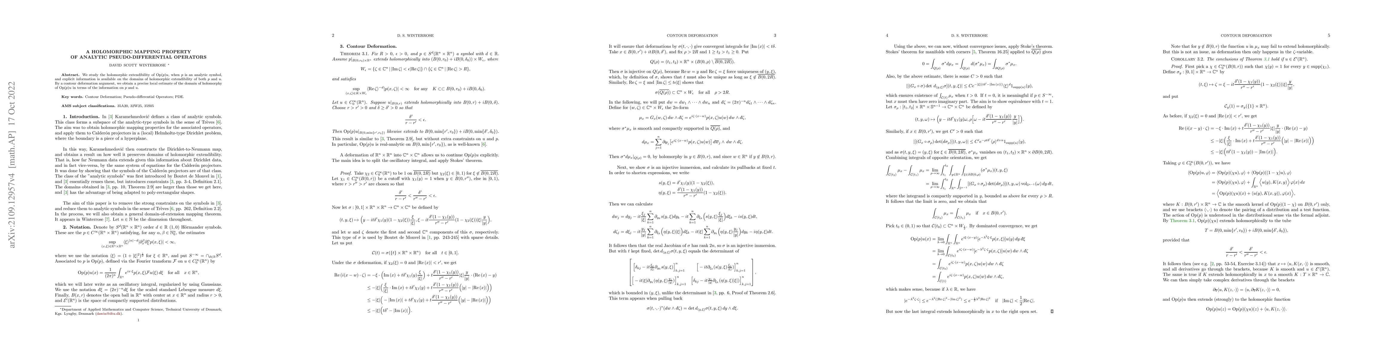 Thumbnail for A holomorphic mapping property of analytic pseudo-differential operators