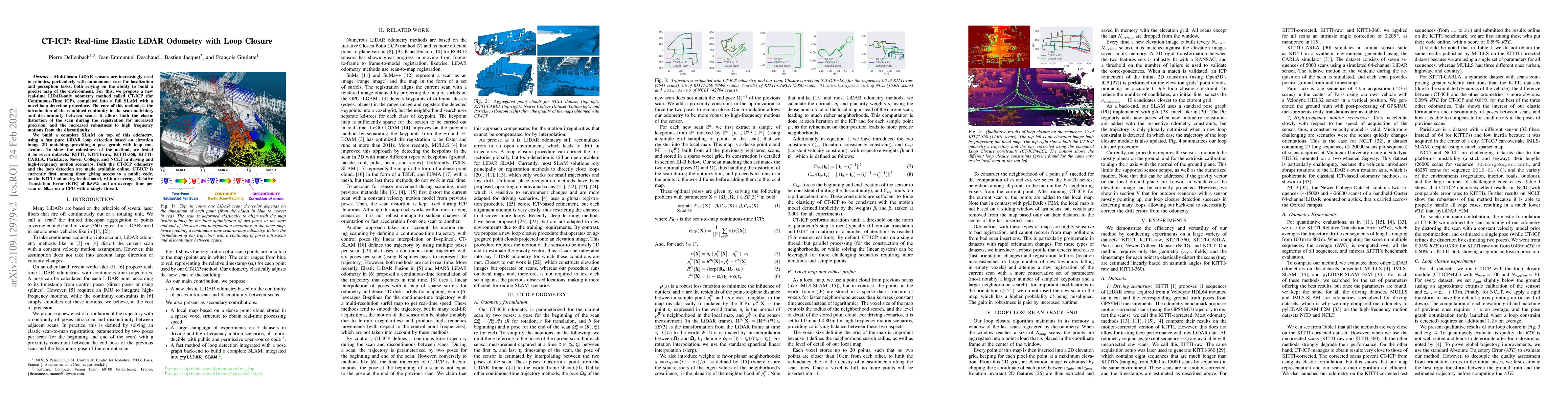 Thumbnail for CT-ICP: Real-time Elastic LiDAR Odometry with Loop Closure