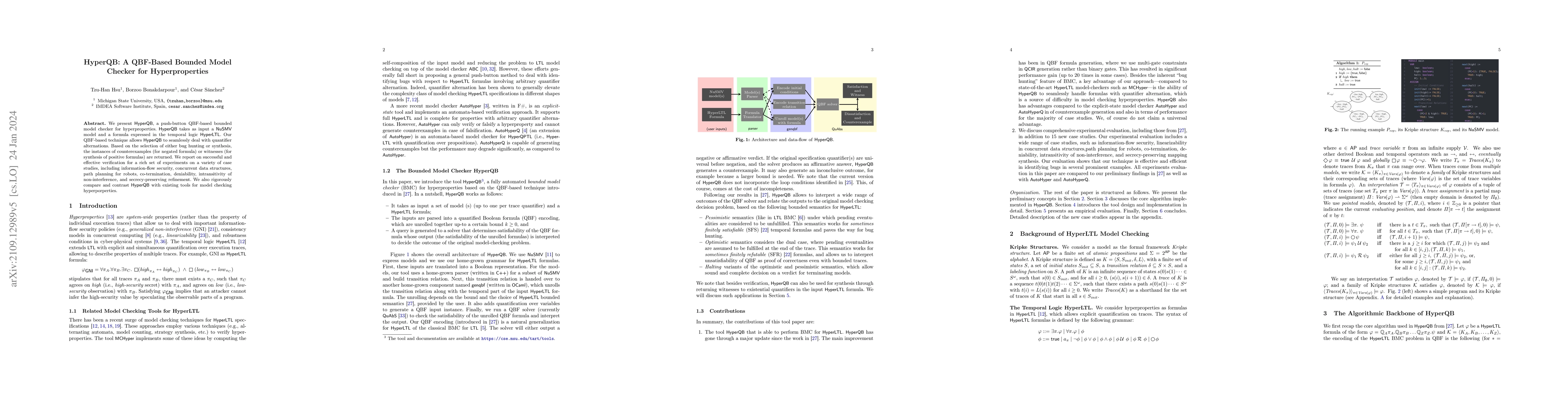 Thumbnail for HyperQB: A QBF-Based Bounded Model Checker for Hyperproperties