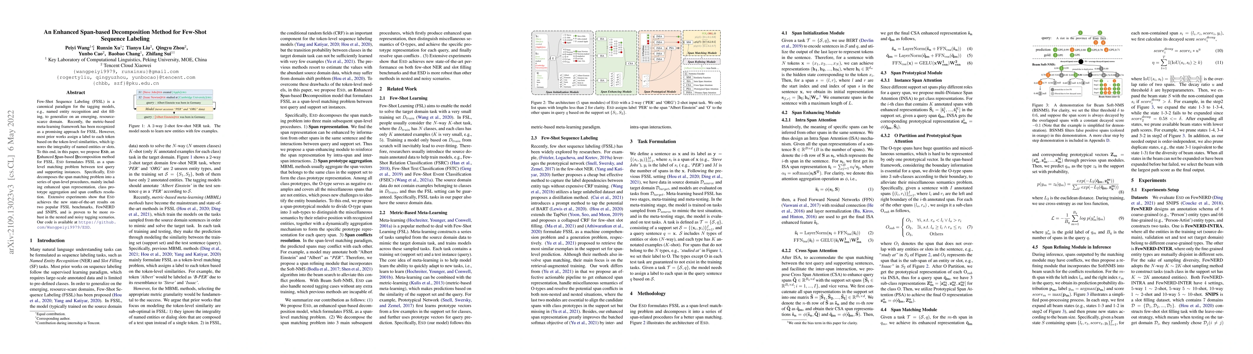 Thumbnail for An Enhanced Span-based Decomposition Method for Few-Shot Sequence
  Labeling