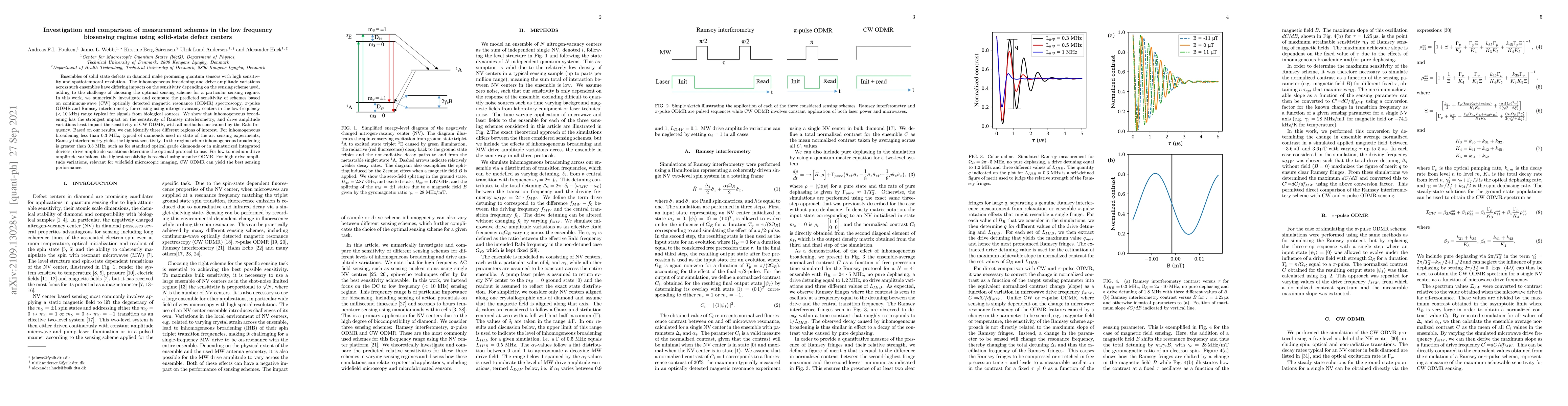 Thumbnail for Investigation and comparison of measurement schemes in the low frequency
  biosensing regime using solid-state defect centers