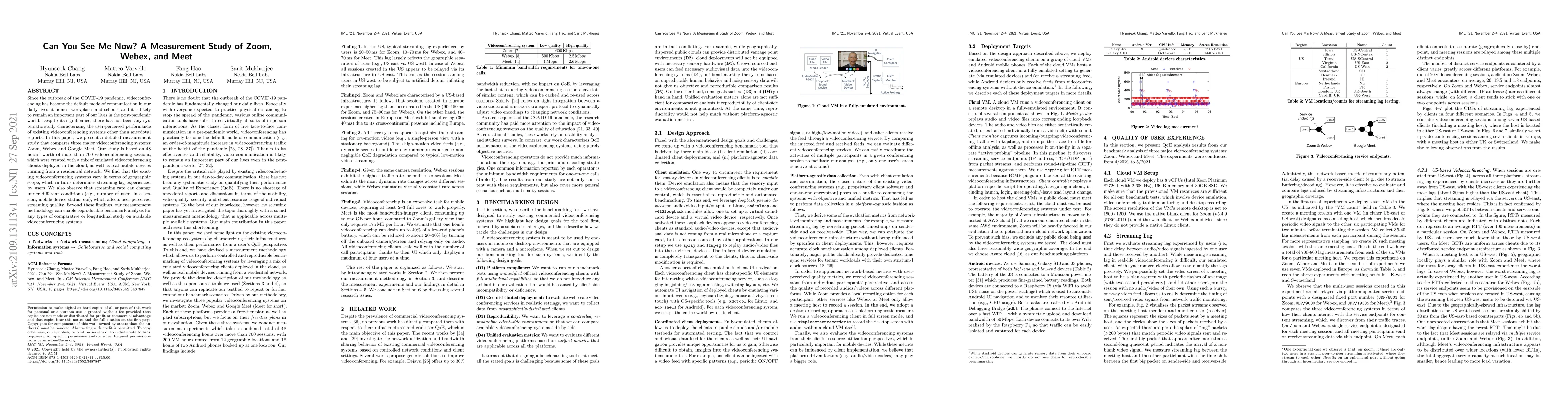 Thumbnail for Can You See Me Now? A Measurement Study of Zoom, Webex, and Meet