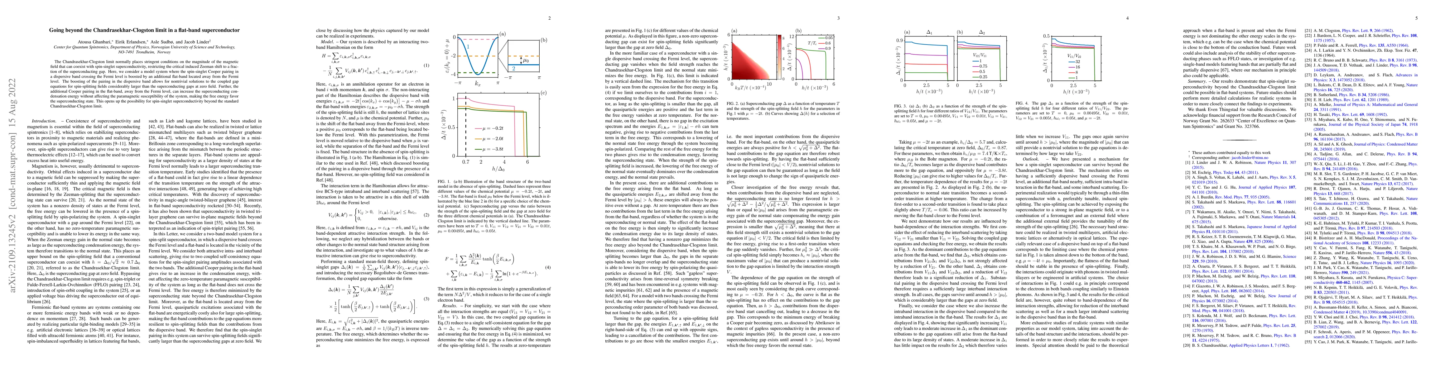 Thumbnail for Going beyond the Chandrasekhar-Clogston limit in a flat-band
  superconductor
