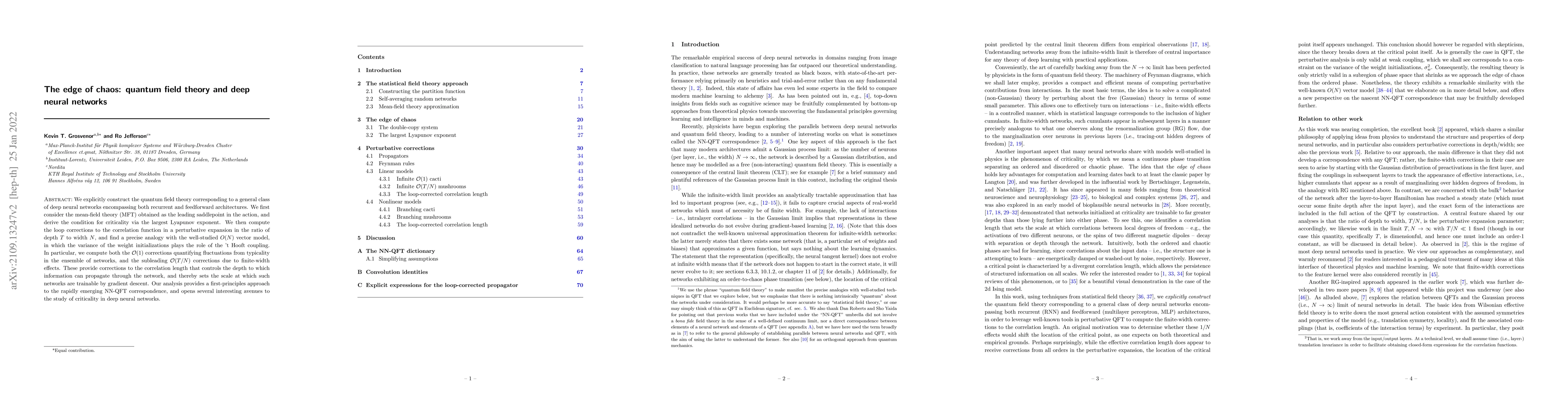 Thumbnail for The edge of chaos: quantum field theory and deep neural networks