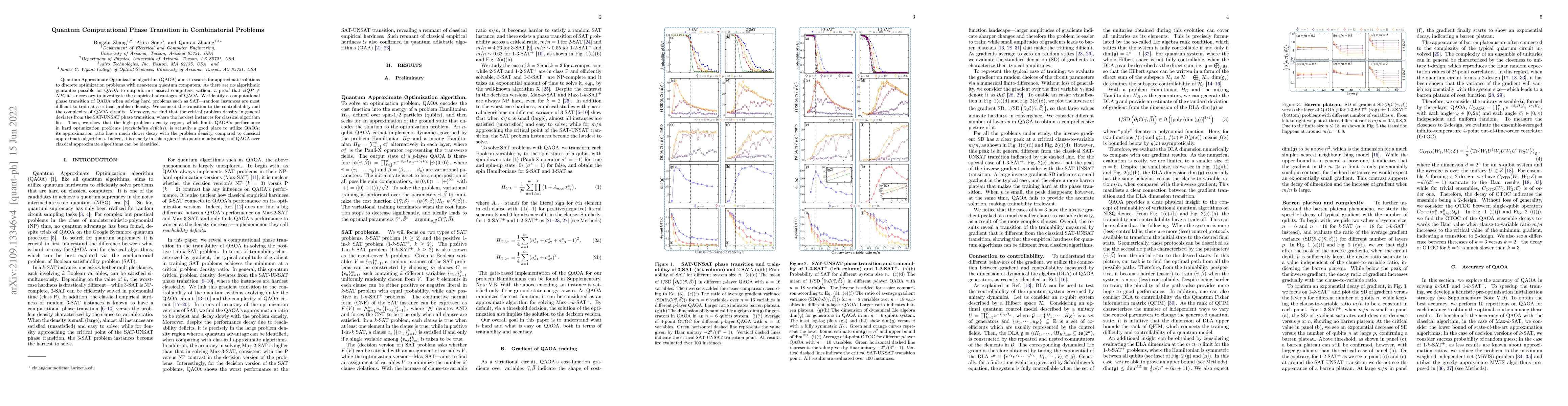 Thumbnail for Quantum Computational Phase Transition in Combinatorial Problems