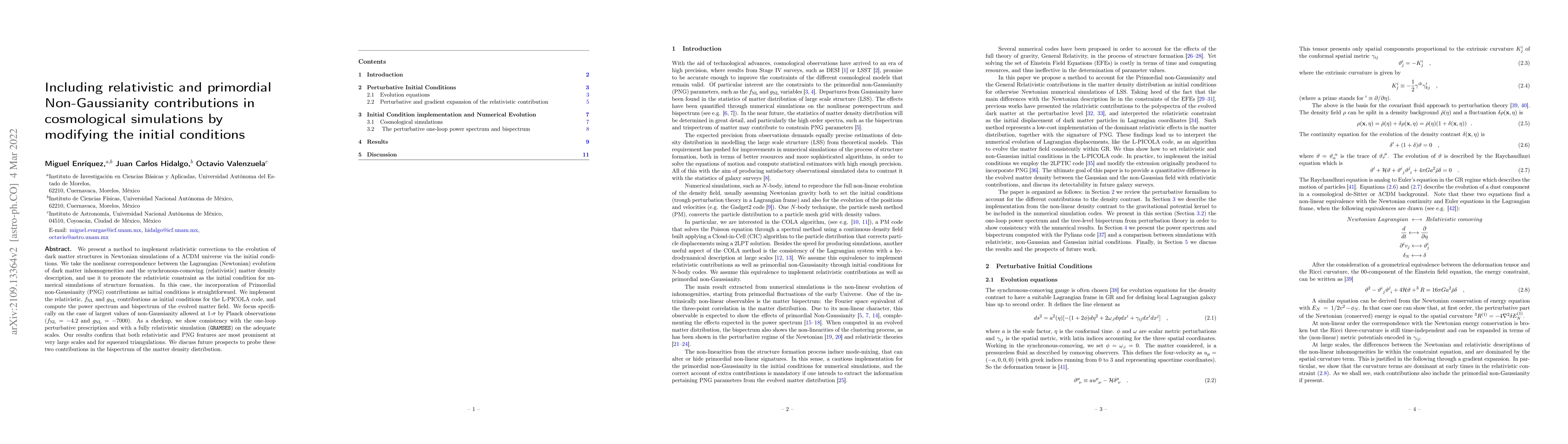 Thumbnail for Including relativistic and primordial Non-Gaussianity contributions in
  cosmological simulations by modifying the initial condition