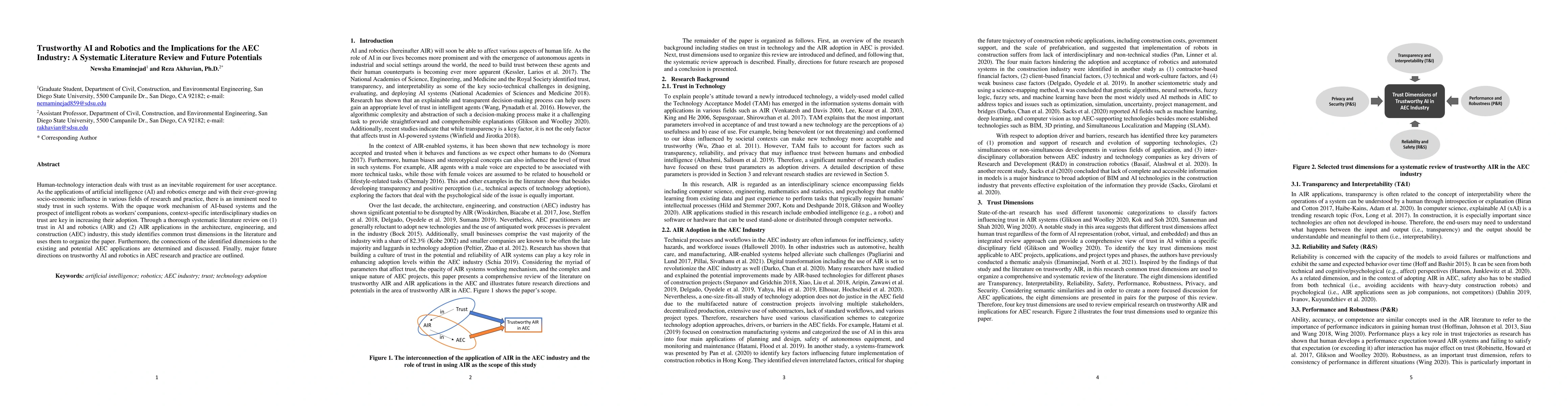 Thumbnail for Trustworthy AI and Robotics and the Implications for the AEC Industry: A
  Systematic Literature Review and Future Potentials